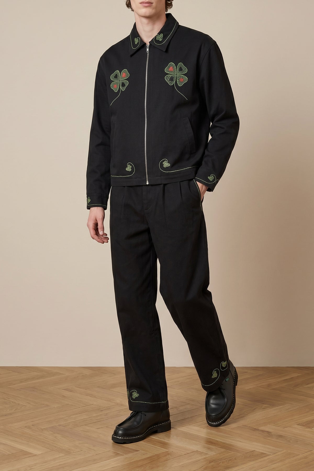 lucky draw cotton twill pants