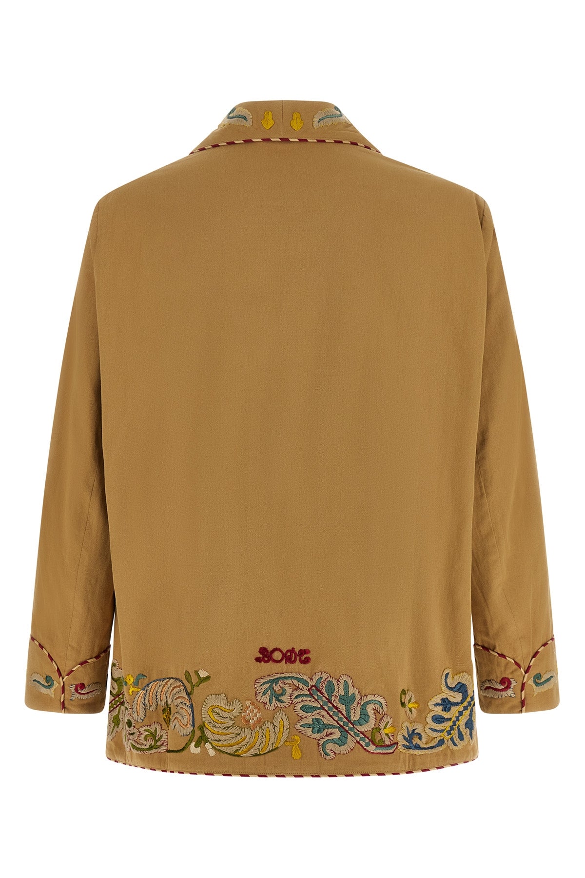 feather runner smoking cotton gabardine blazer jacket