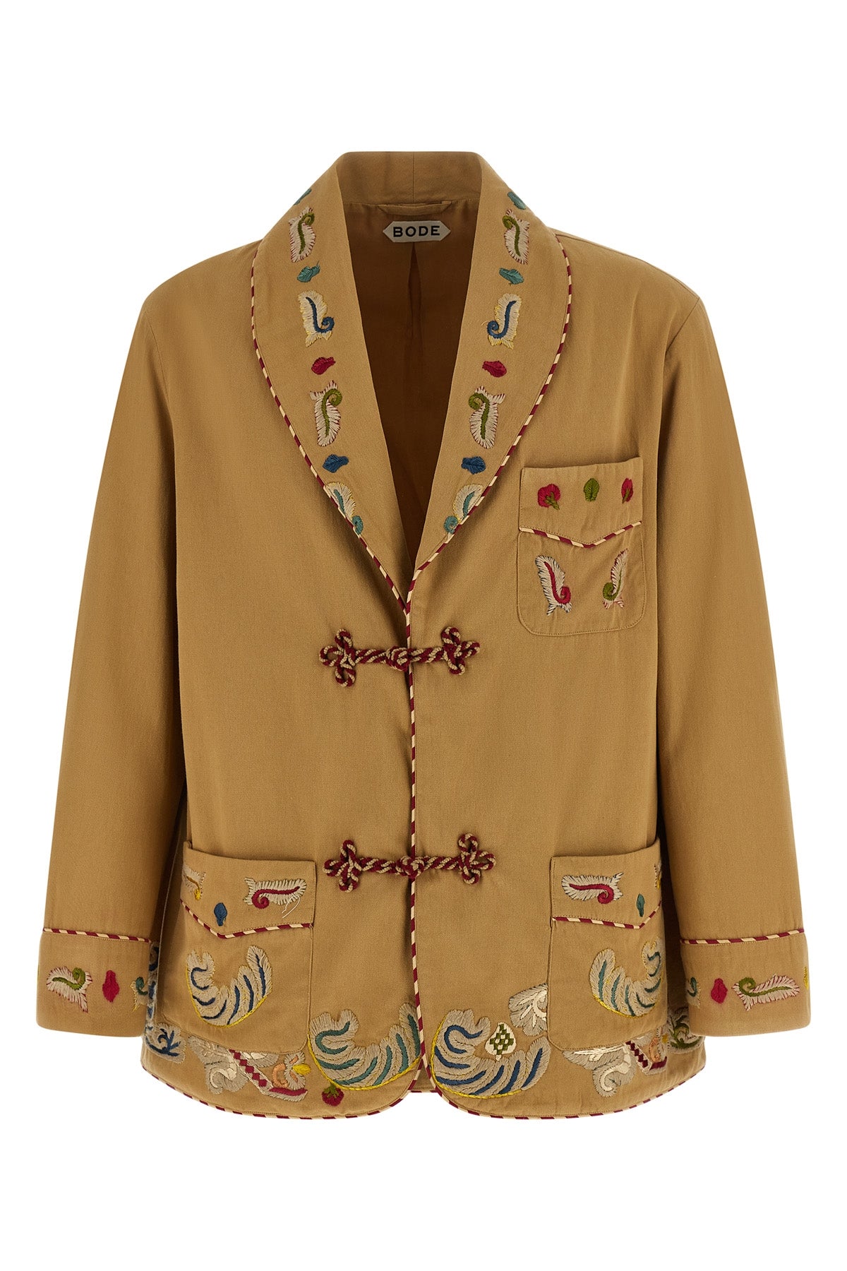 feather runner smoking cotton gabardine blazer jacket