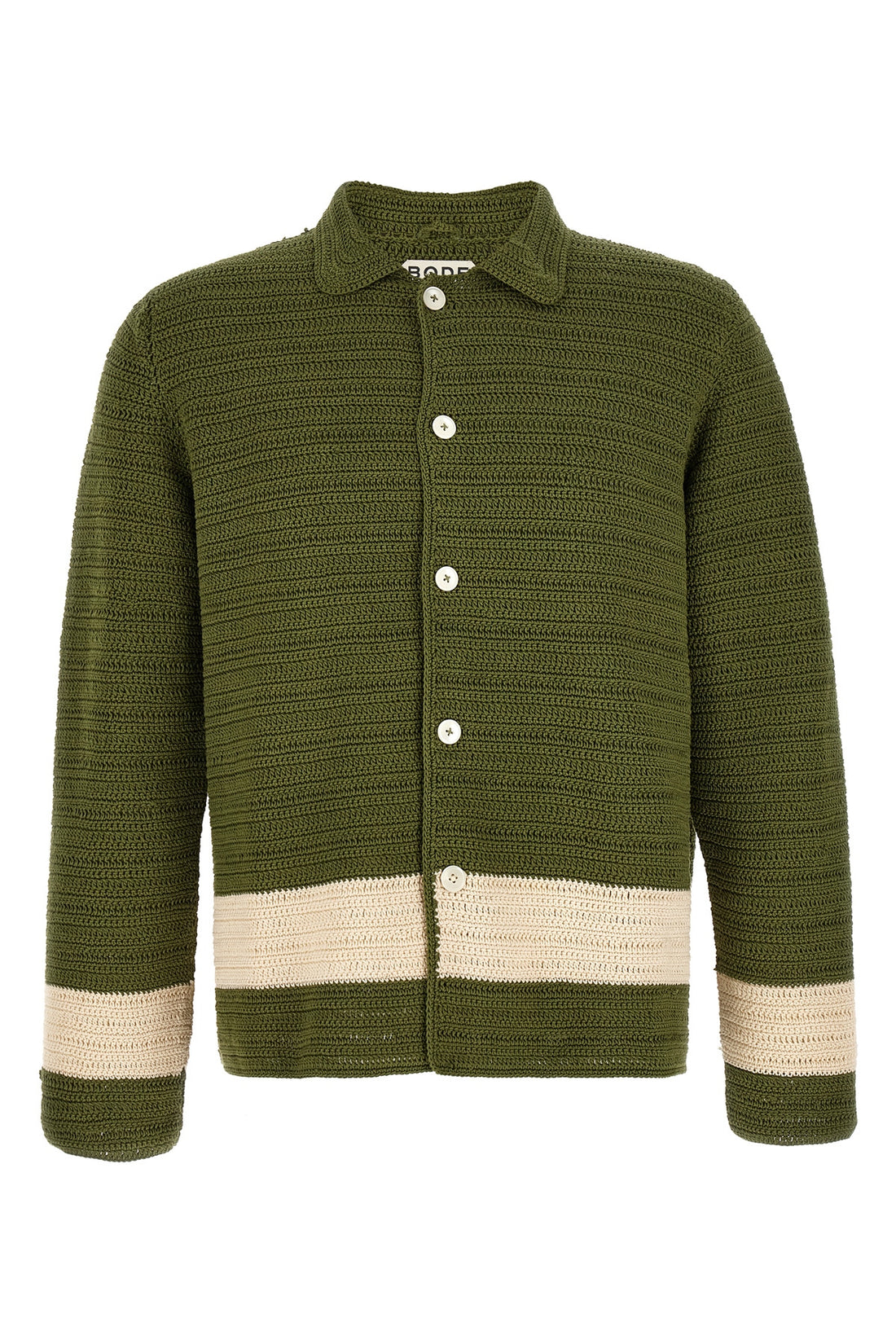BODE L marsh handmade crochet shirt