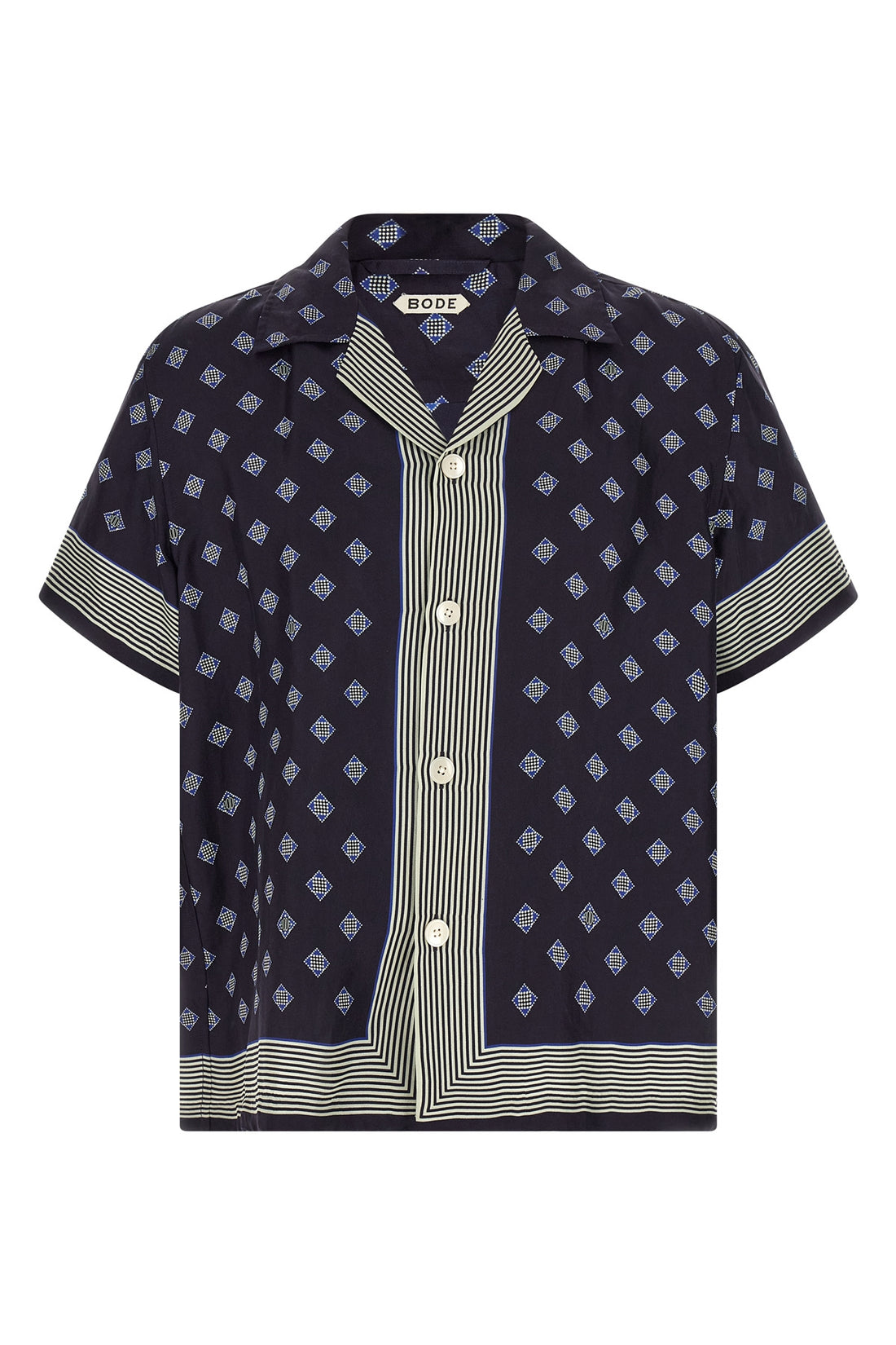 BODE XL foyer diamond silk shirt
