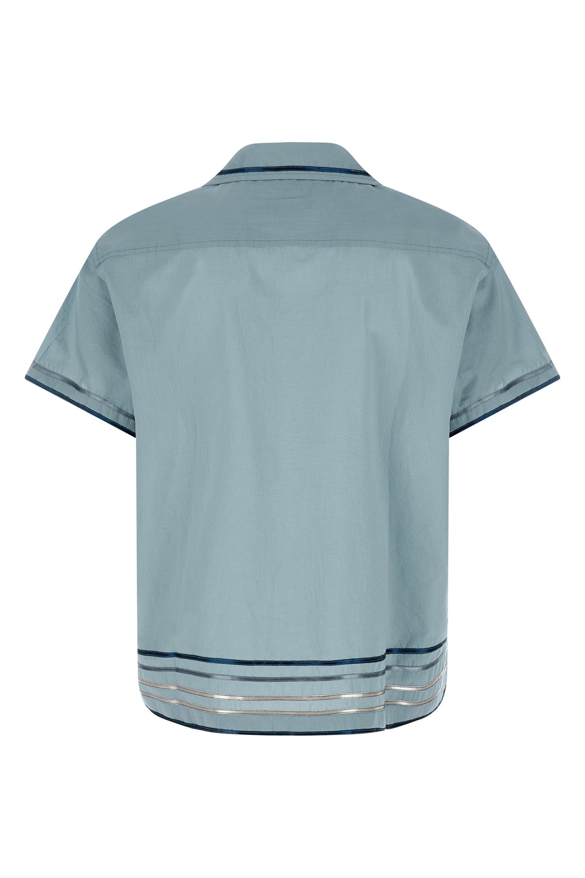ribbon plaid light cotton bowling shirt