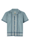 ribbon plaid light cotton bowling shirt