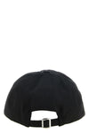 the maison kitsuné baseball cap is made of pure black cotton canvas