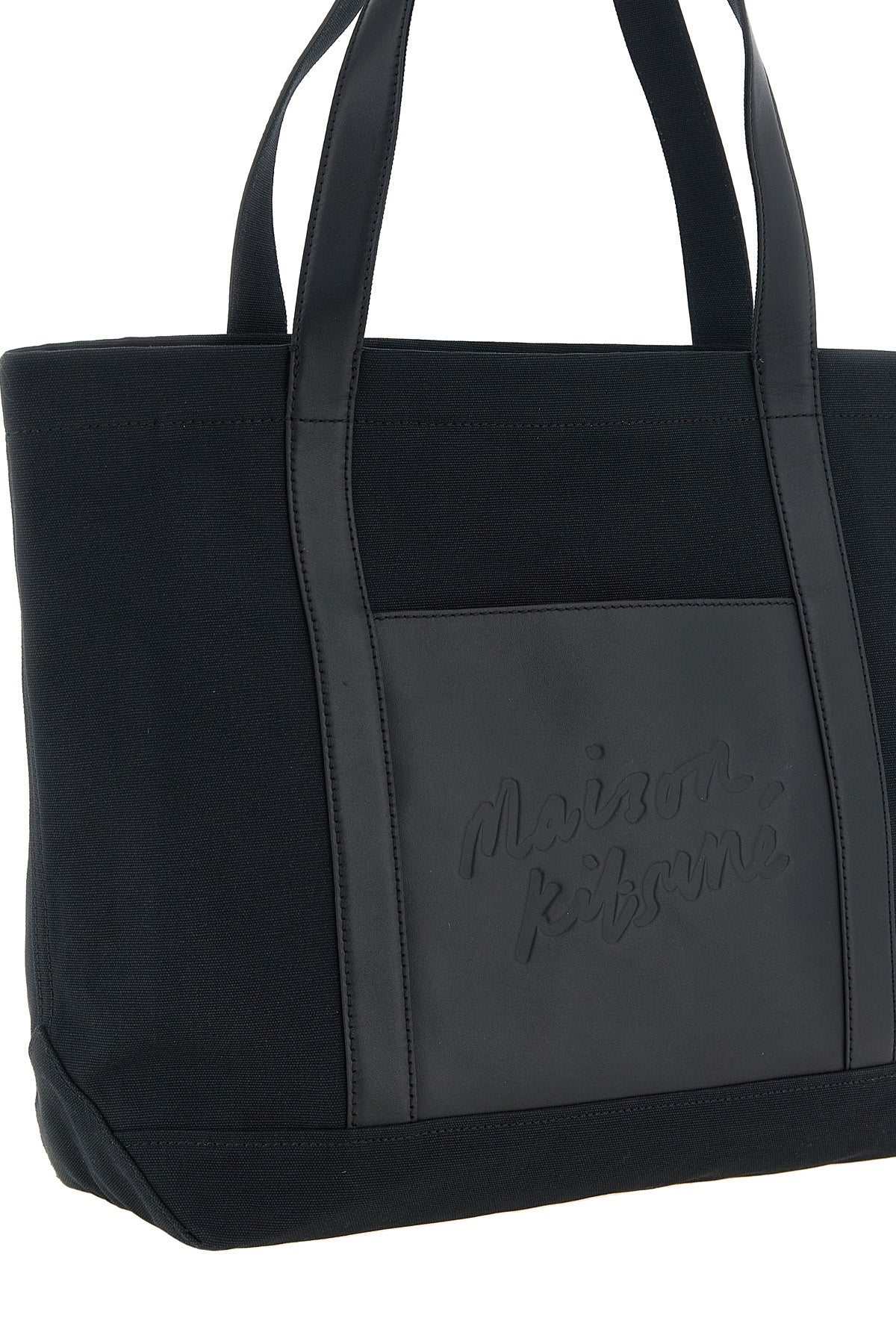 the maison kitsuné large structured tote bag