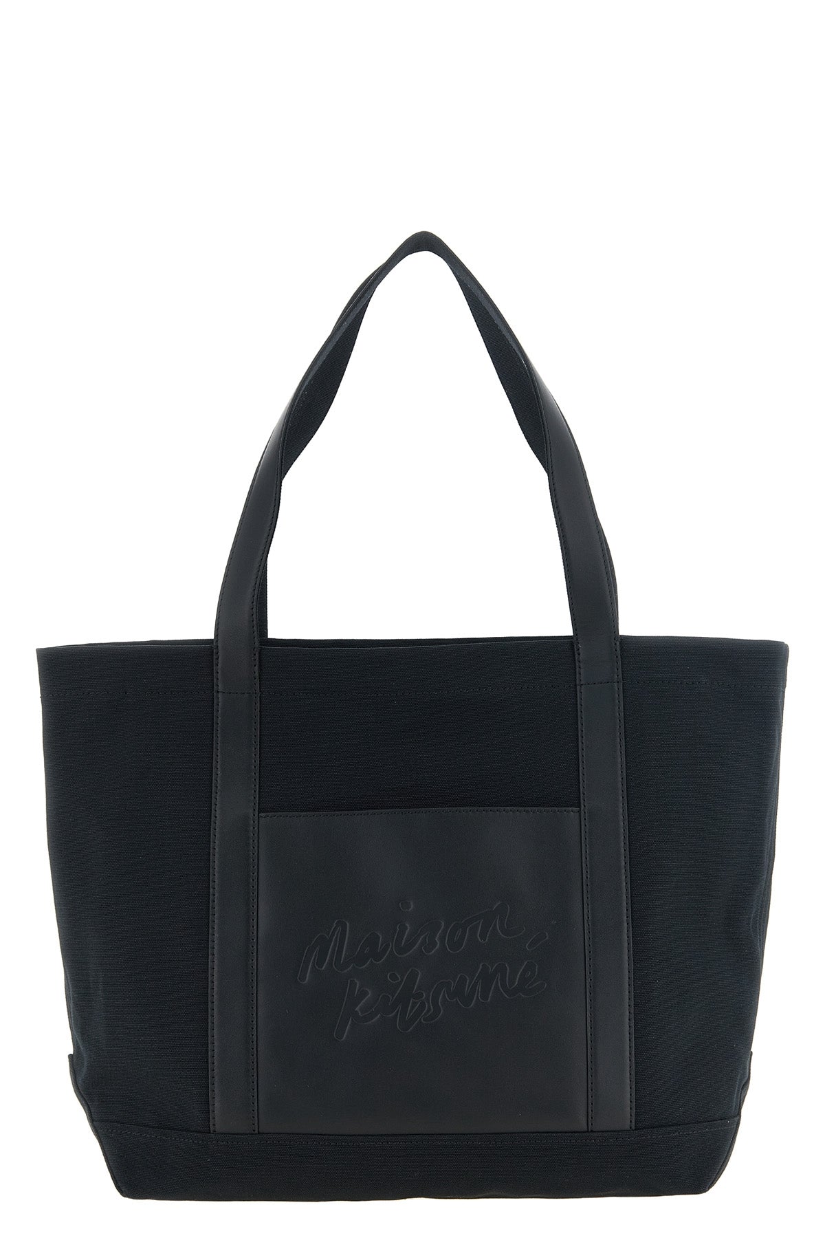 the maison kitsuné large structured tote bag