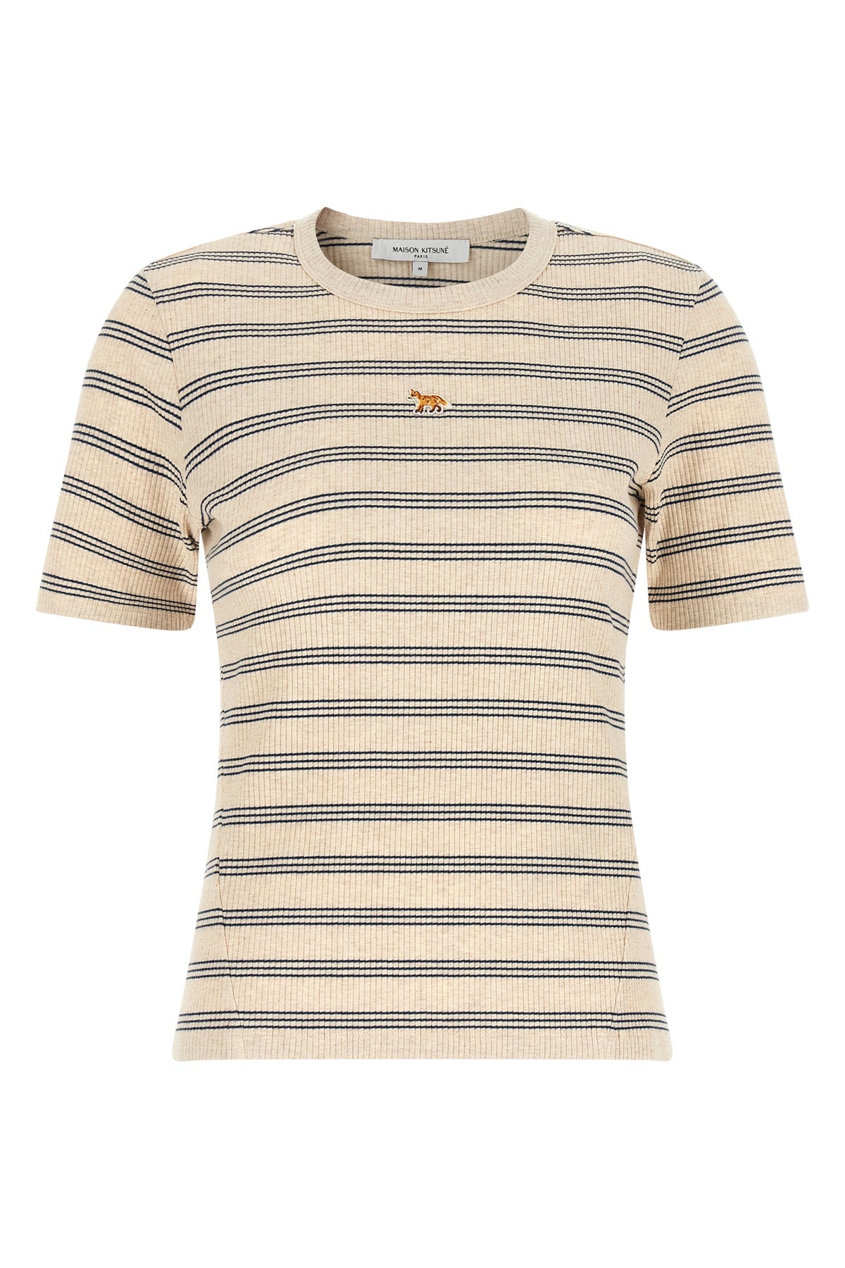 the maison kitsuné t-shirt redefines the everyday wardrobe through a tight silho