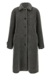 the miu miu wool blend coat has an oversize and enveloping silhouette