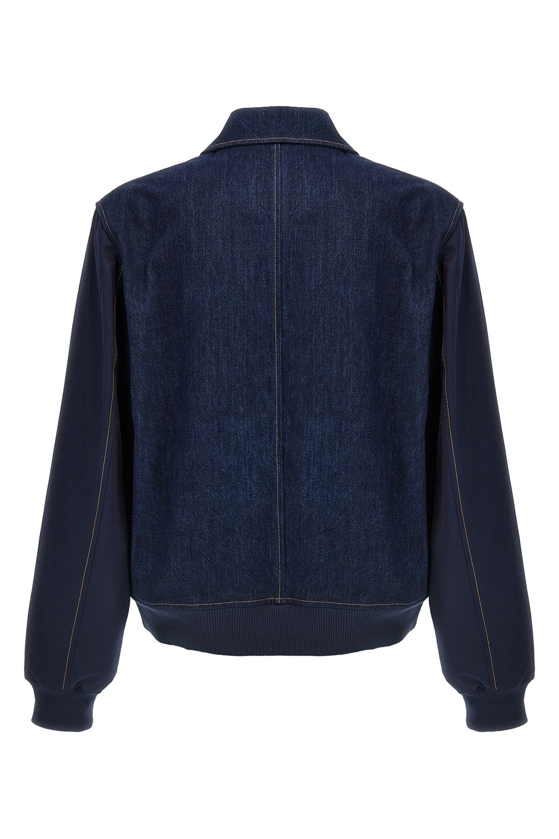 WALES BONNER 52 the echo denim varsity cotton denim jacket