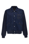 the echo denim varsity cotton denim jacket