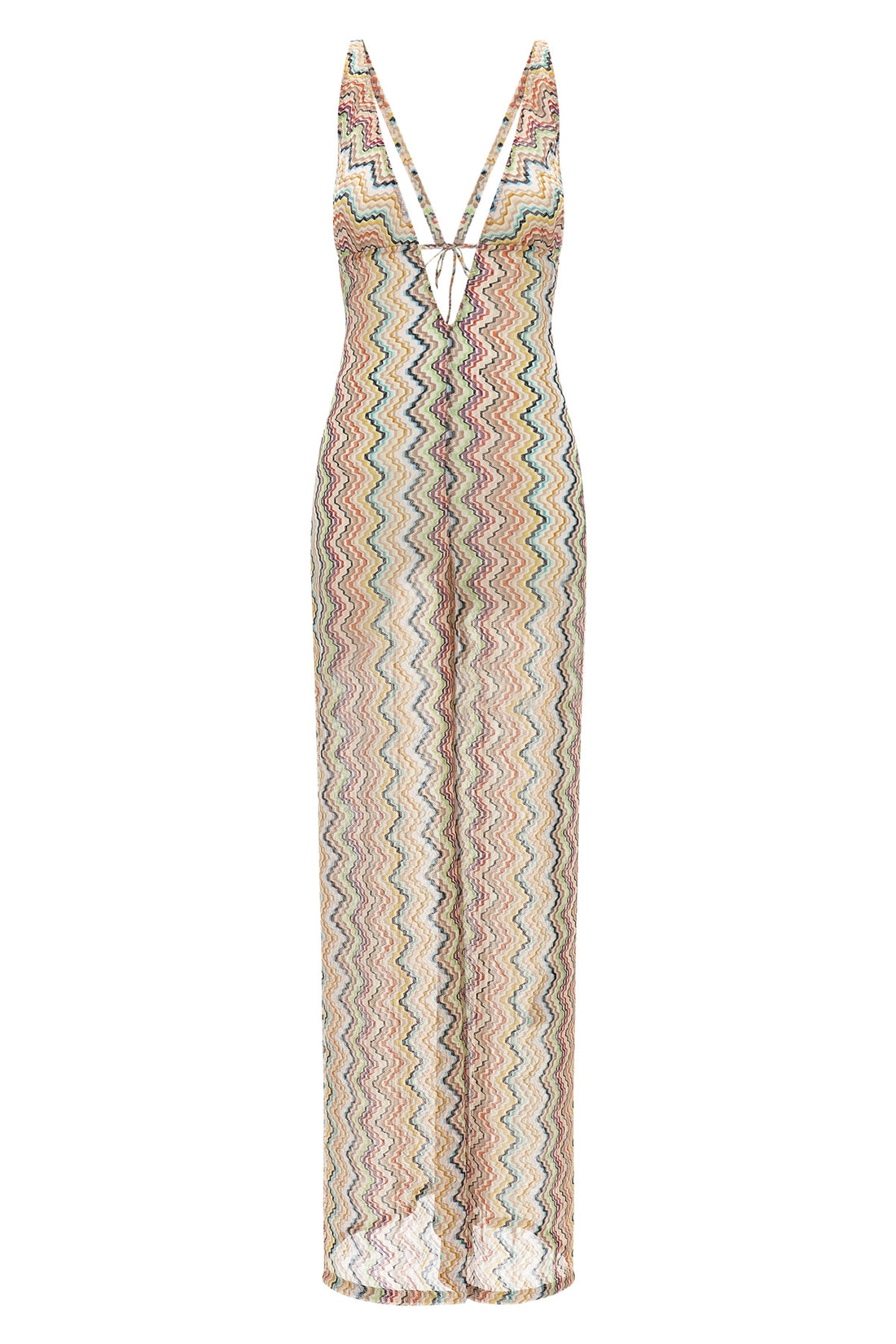MISSONI 38 the missoni long jumpsuit is distinguished by a fluid silhouette