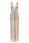 the missoni long jumpsuit is distinguished by a fluid silhouette