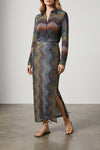caperdoni frame-crafted lamé viscose sarong skirt