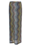 caperdoni frame-crafted lamé viscose sarong skirt