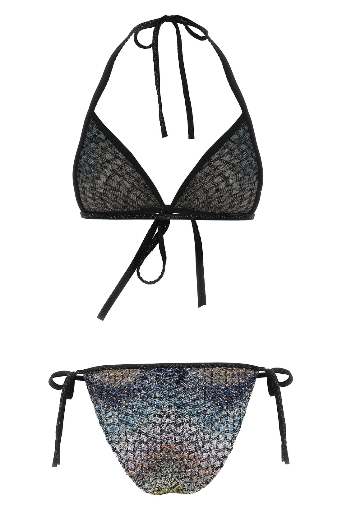 MISSONI 38 lamé viscose blend bikini