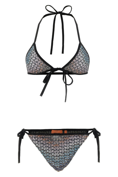lamé viscose blend bikini