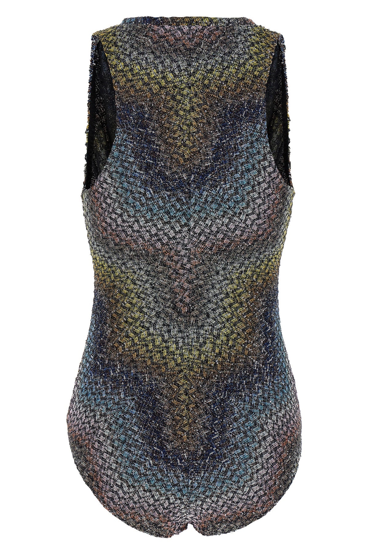 one-piece swimsuit in all-over micro sequin lamé blend made