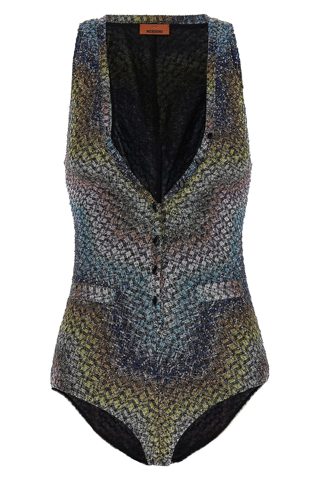MISSONI 40 one-piece swimsuit in all-over micro sequin lamé blend made