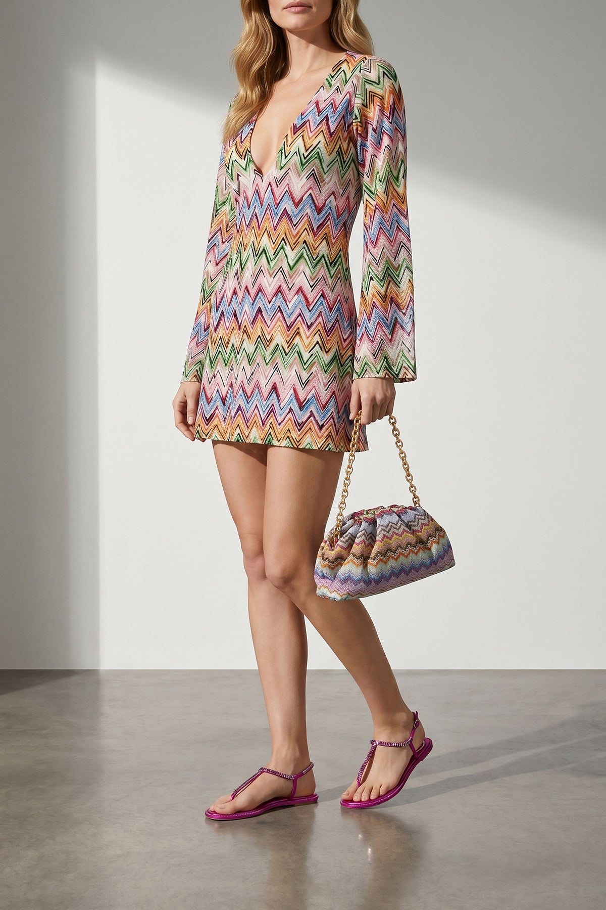 mini dress in openwork viscose blend