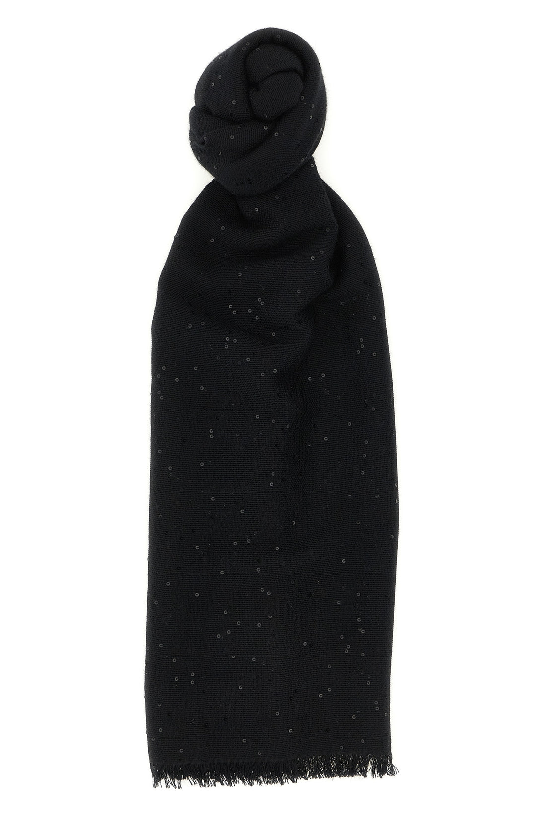 BRUNELLO CUCINELLI OS diamante cashmere and silk scarf
