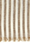 sparkling striped pattern linen scarf worked