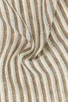 sparkling striped pattern linen scarf worked