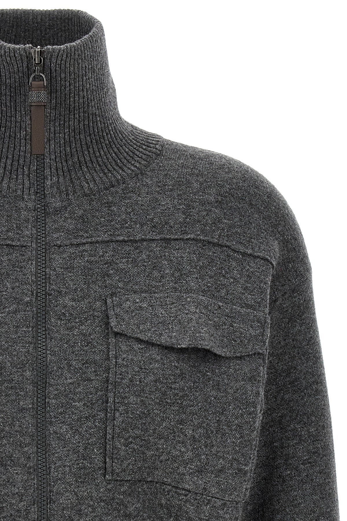 crop wool cardigan