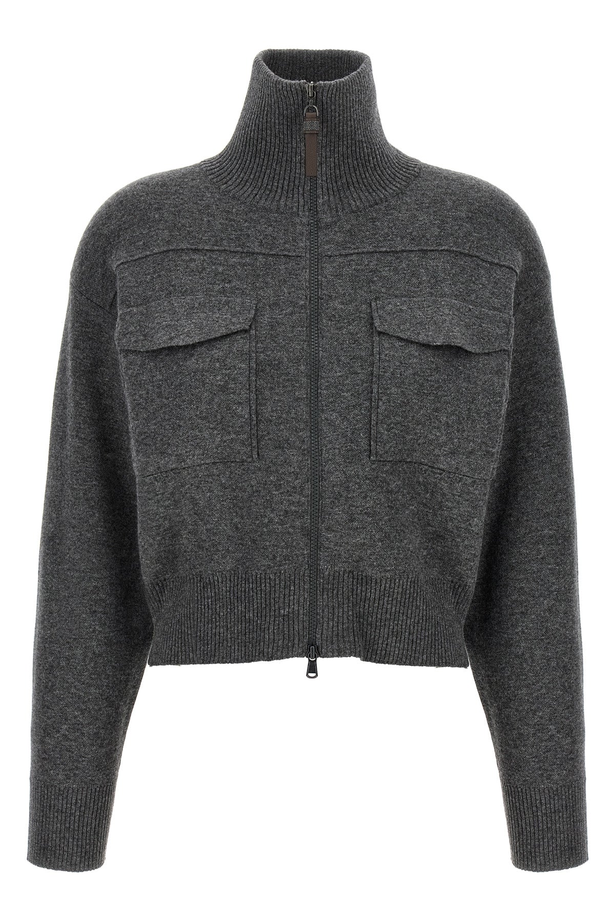 crop wool cardigan