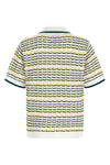 tuck stitch short sleeve cotton knit shirt