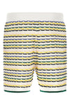 tuck stitch cotton knit bermuda shorts