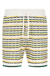 tuck stitch cotton knit bermuda shorts
