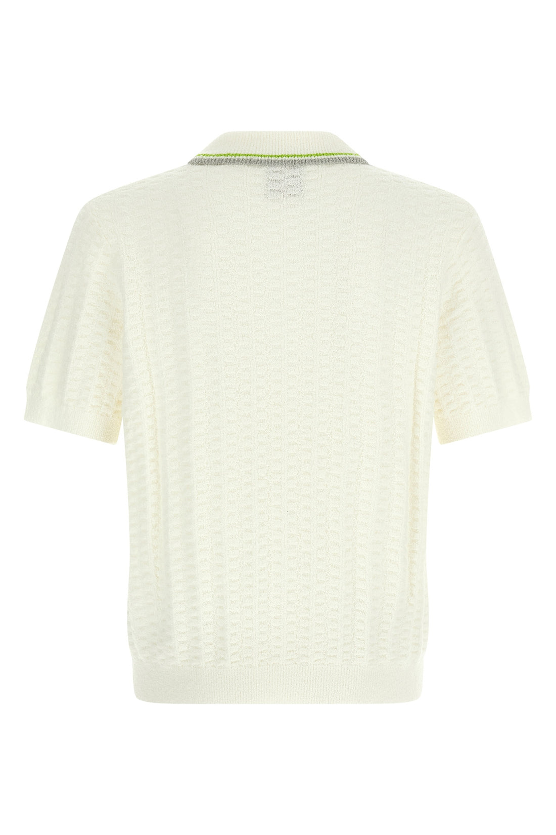 CASABLANCA S tennis bouclé polo shirt in bouclé cotton blend fabric