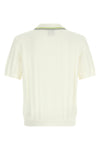 tennis bouclé polo shirt in bouclé cotton blend fabric