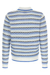 tuck stitch long sleeve cotton knit polo shirt