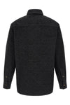 laser monogram denim overshirt in cotton denim monogram motif of the maison ma