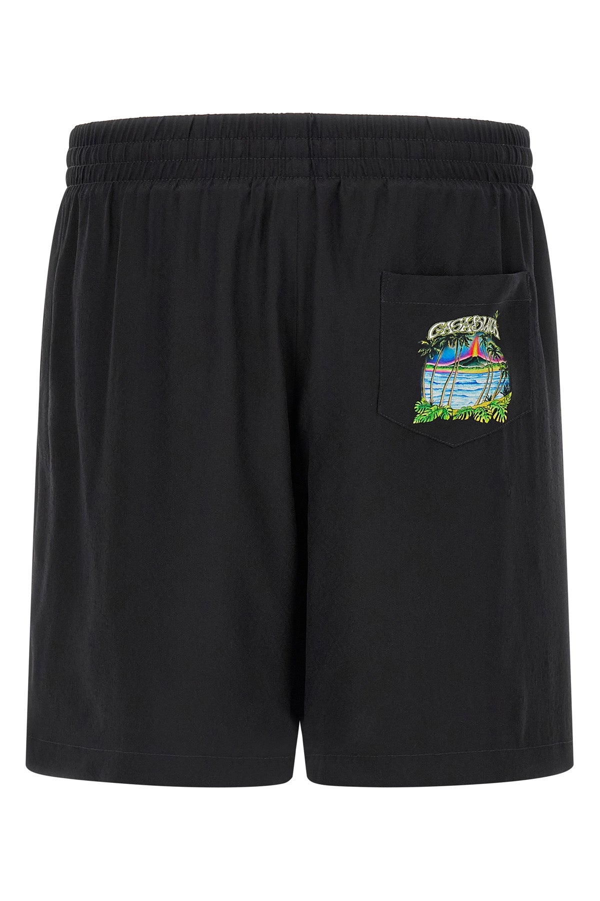 jacquard monogram silk bermuda shorts