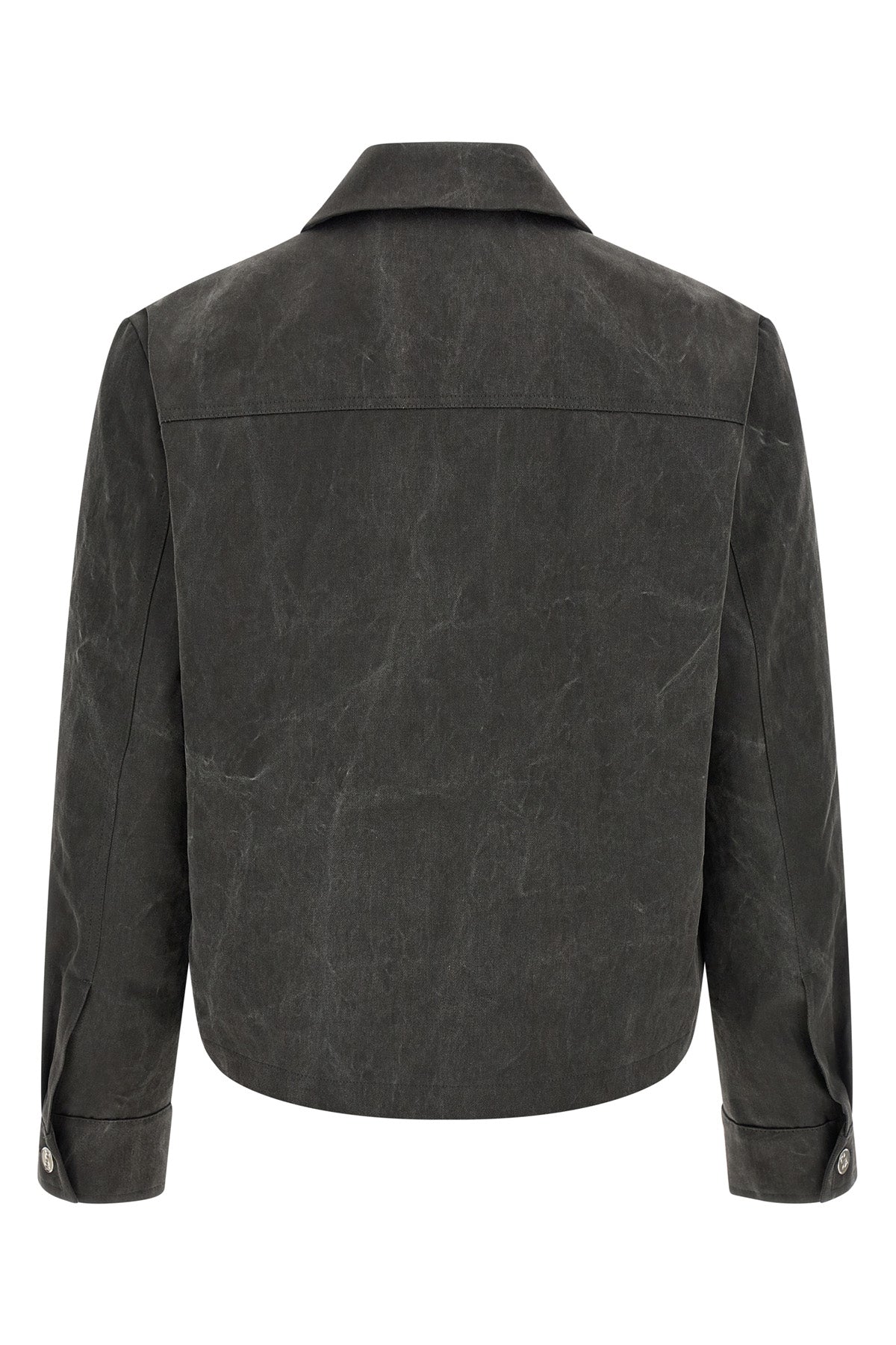 tazio jacket in italian cotton fabric dyed in a marble-effect garment