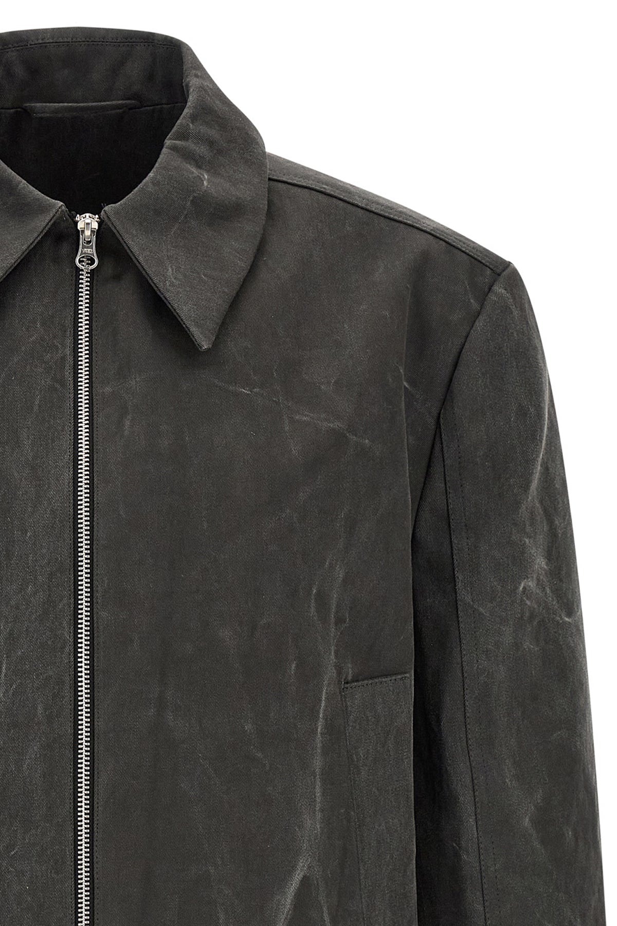 tazio jacket in italian cotton fabric dyed in a marble-effect garment