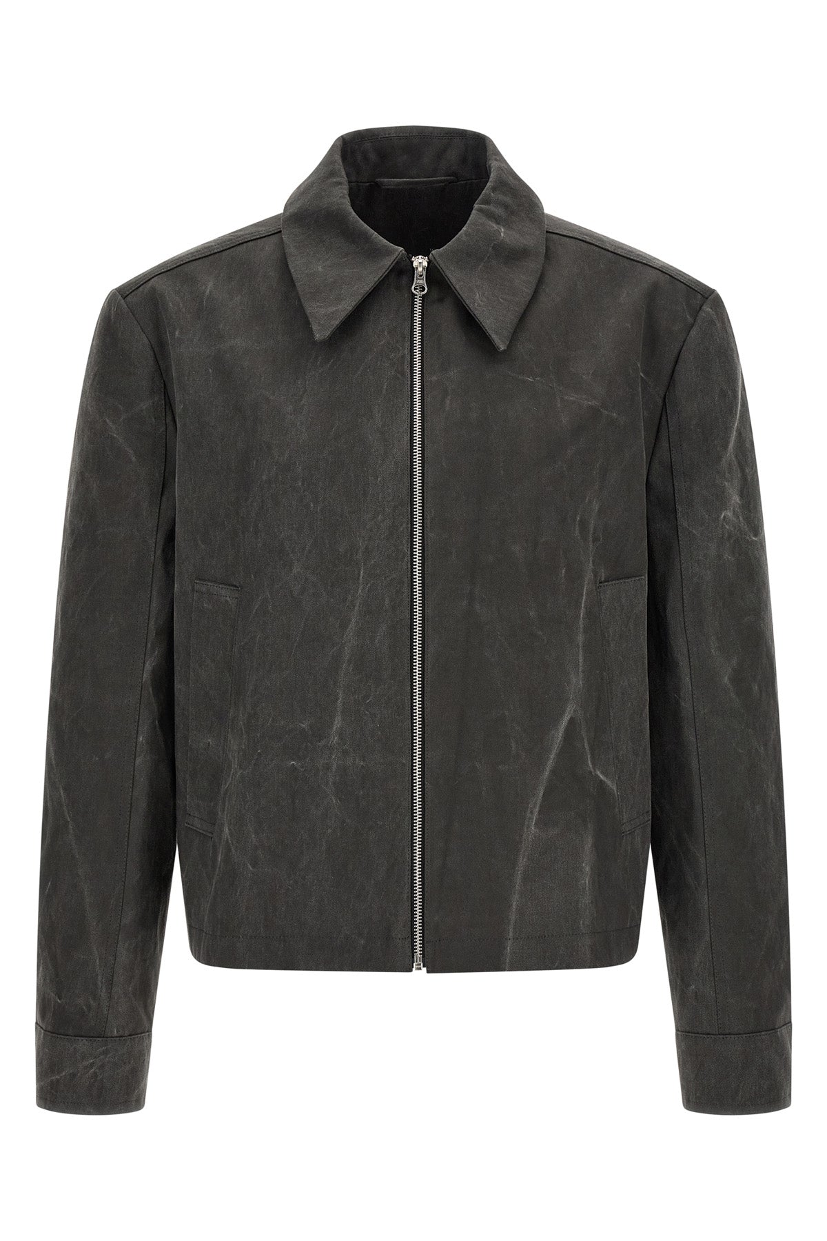 tazio jacket in italian cotton fabric dyed in a marble-effect garment