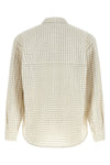 wes shirt in a delicate seersucker effect checked cotton fabric