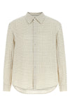 wes shirt in a delicate seersucker effect checked cotton fabric
