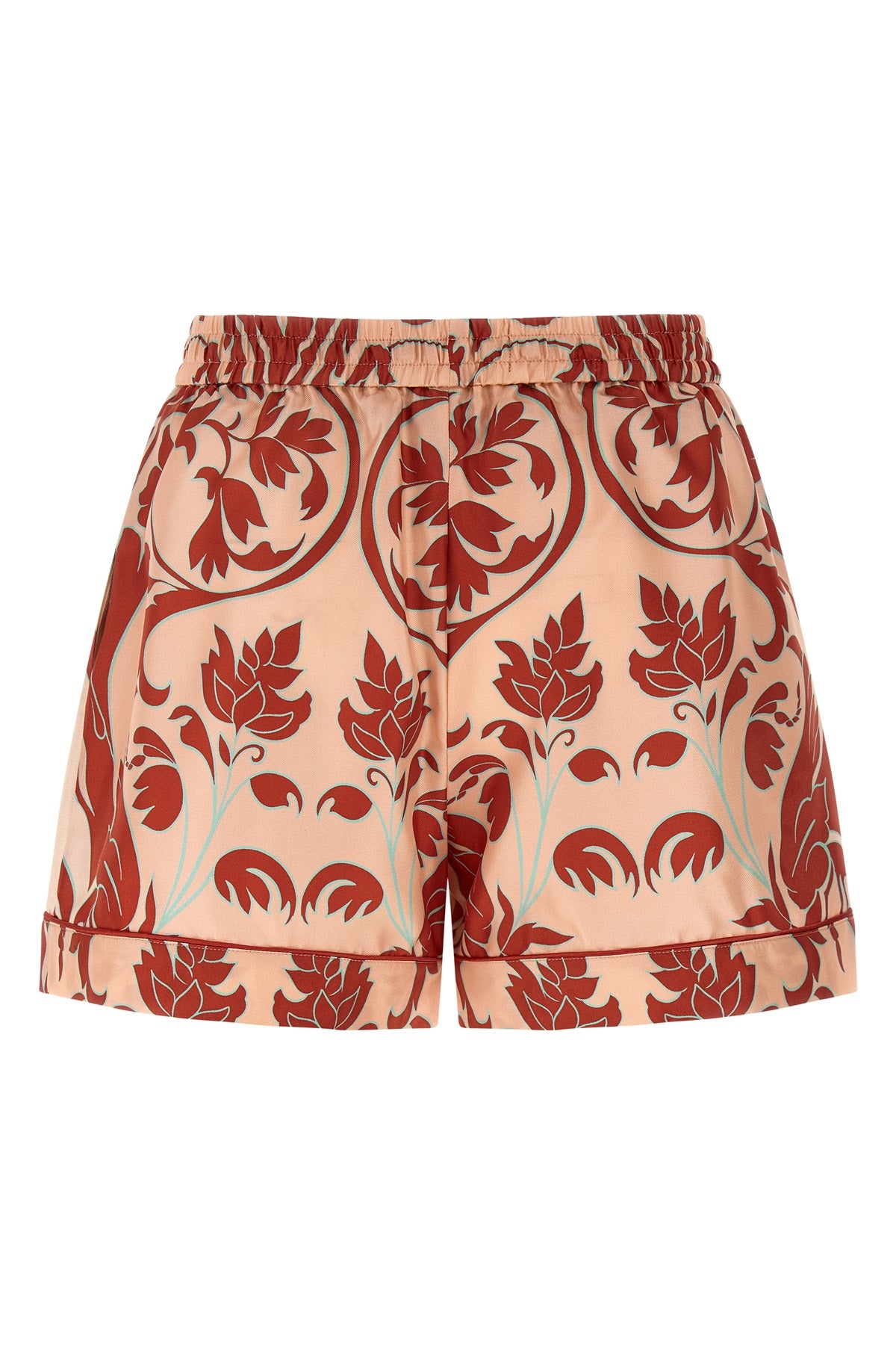 lissipa shorts in all-over braque geometry print silk twill