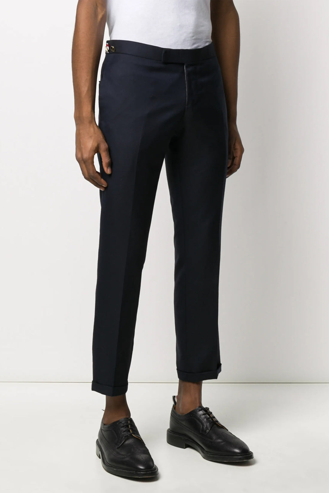 THOM BROWNE 1 low rise wool twill pants