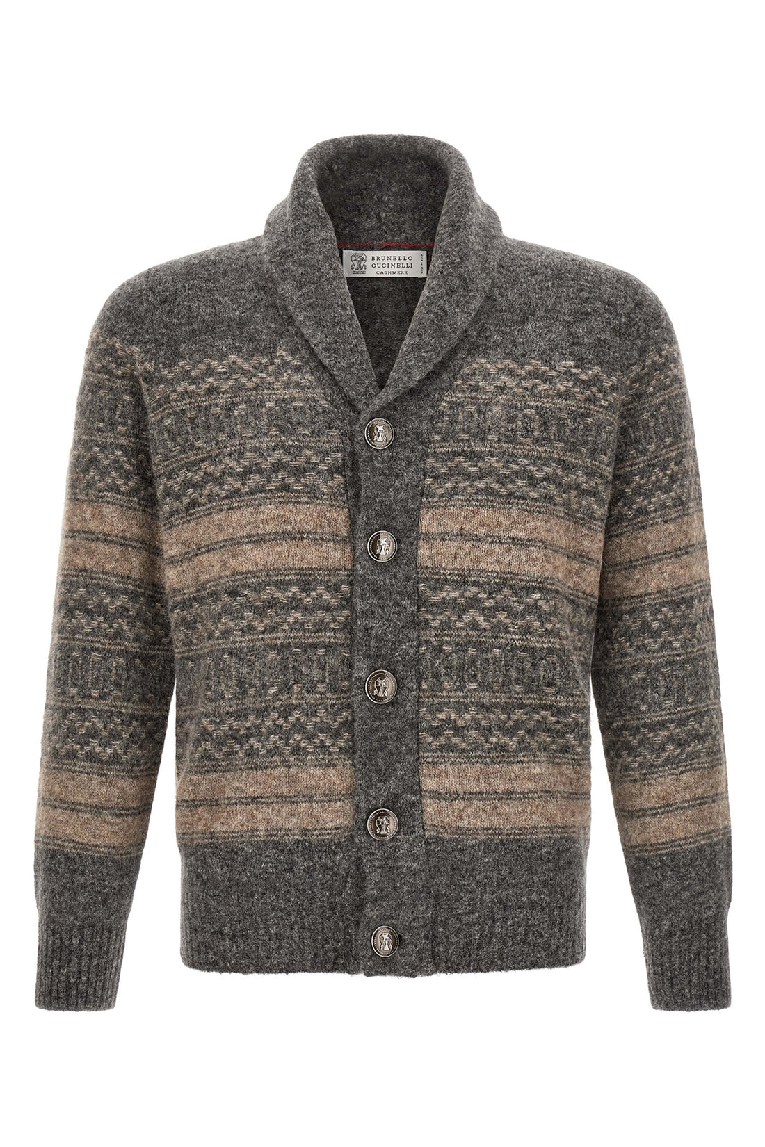 BRUNELLO CUCINELLI 48 brunello cucinellis nordic jacquard cardigan