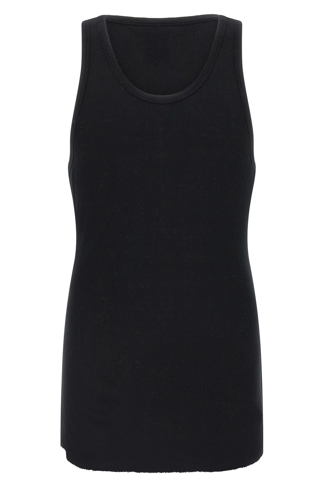 THOM KROM L 947 tank top in ribbed cotton and linen blend