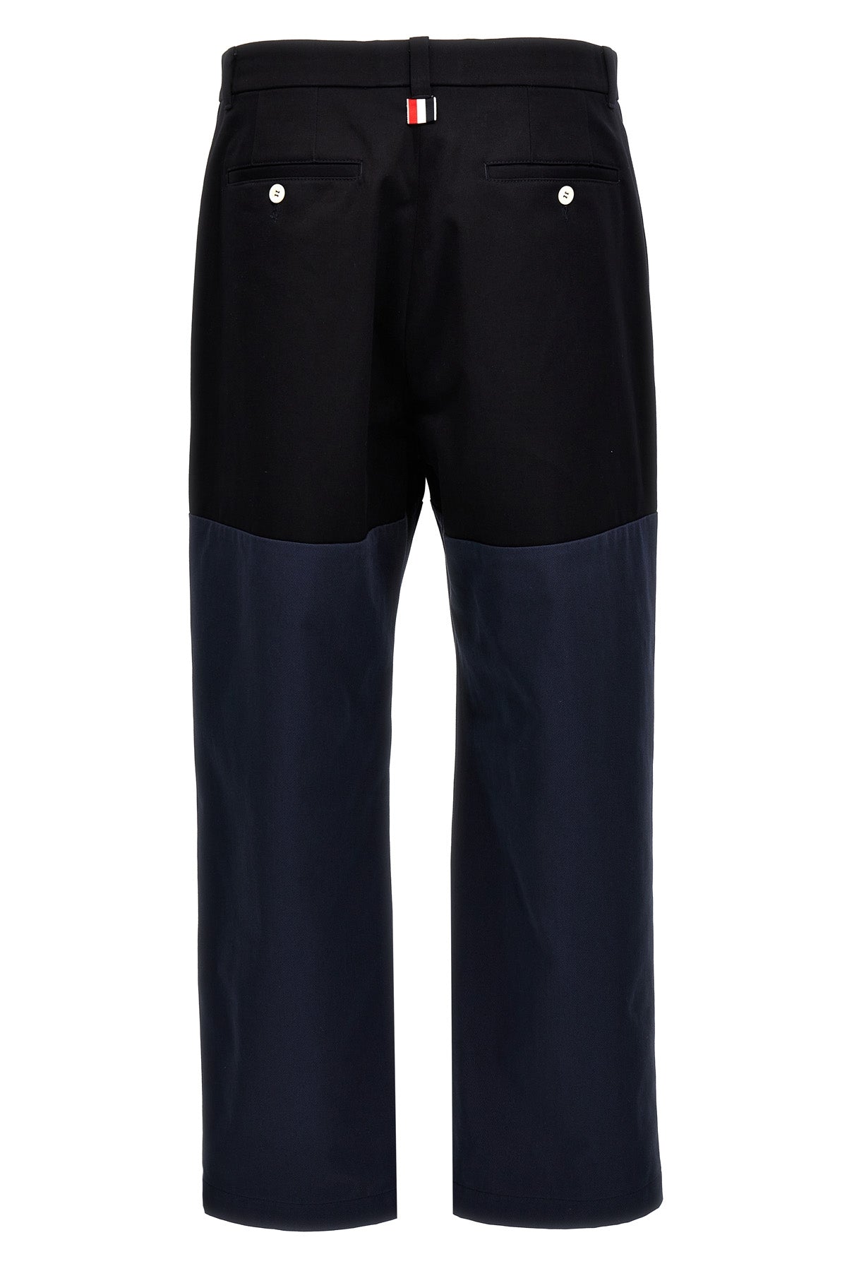 unconstructed combo cotton pants