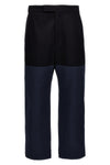 unconstructed combo cotton pants