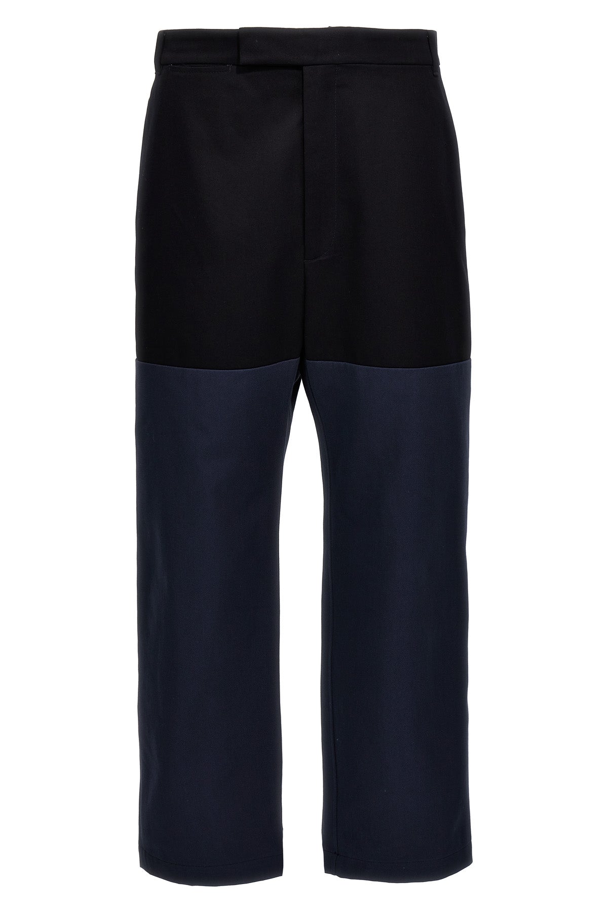 unconstructed combo cotton pants