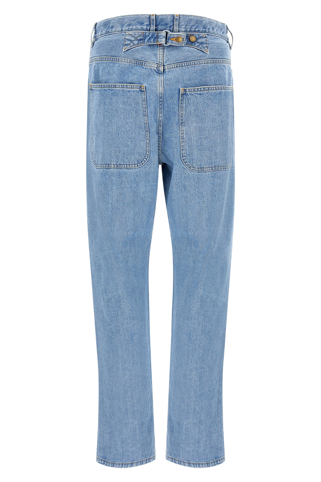 THOM BROWNE 4 thom browne jeans in washed japanese selvedge denim