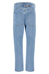 thom browne jeans in washed japanese selvedge denim